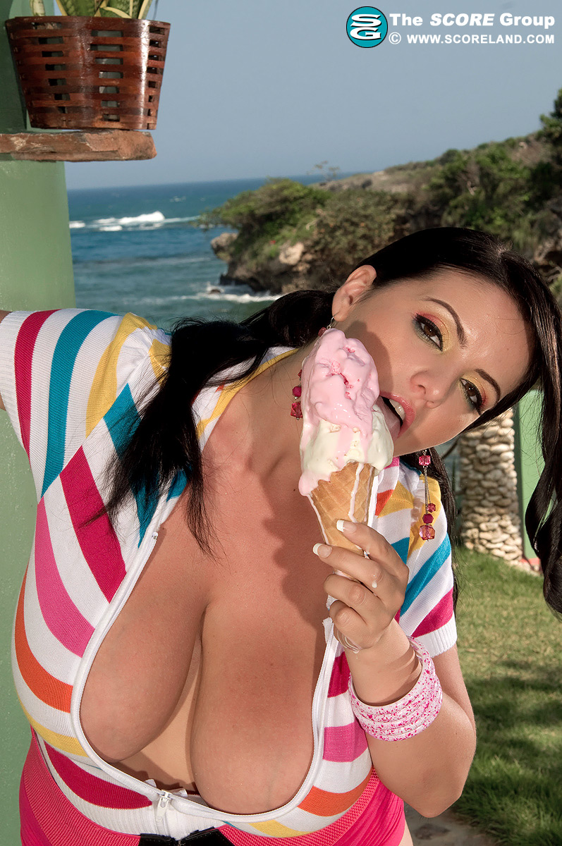 Ice Cream Tits - Arianna Sinn Ice Cream Cone - My Big Tits Babes
