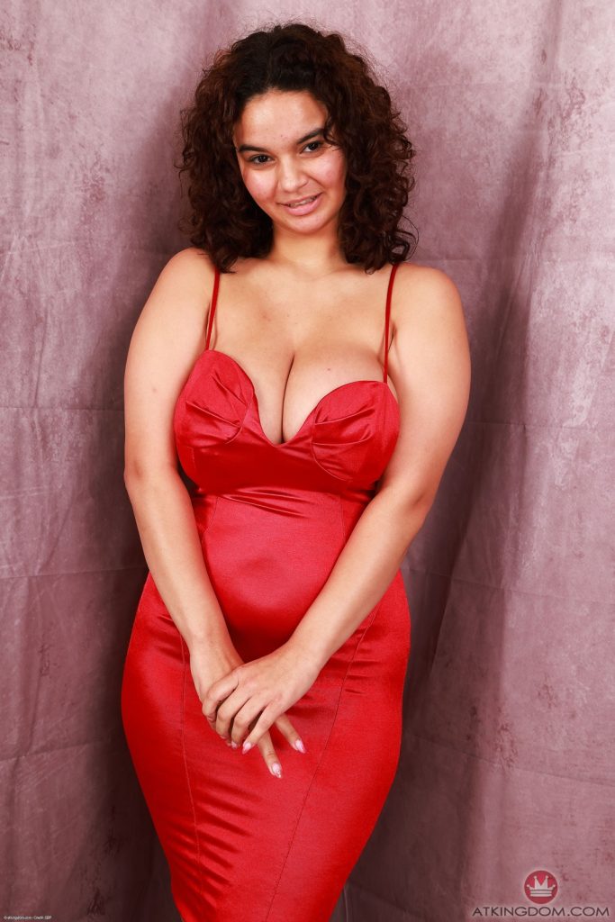 Crystal Chase Latinas sexy red dress ATKExotics 03