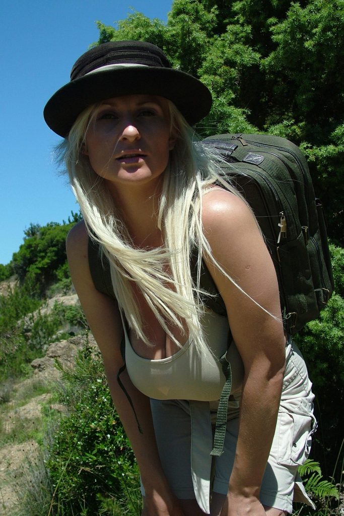Busty Cassandra Hill Hiking
